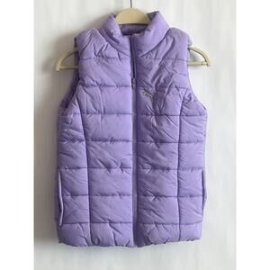 PUMA PUFFER VEST GIRLS YOUTH LAVENDER PURPLE SIZE MED 10/12 NWT